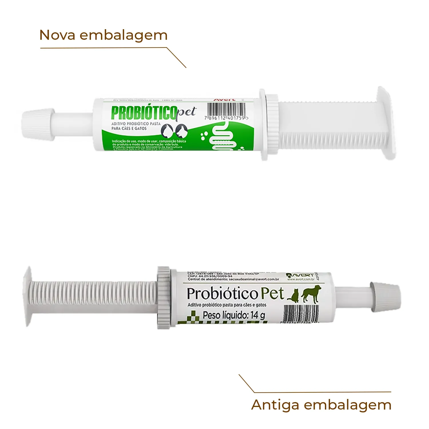 Probiotico Pet para Caes e Gatos Avert 14g de_para